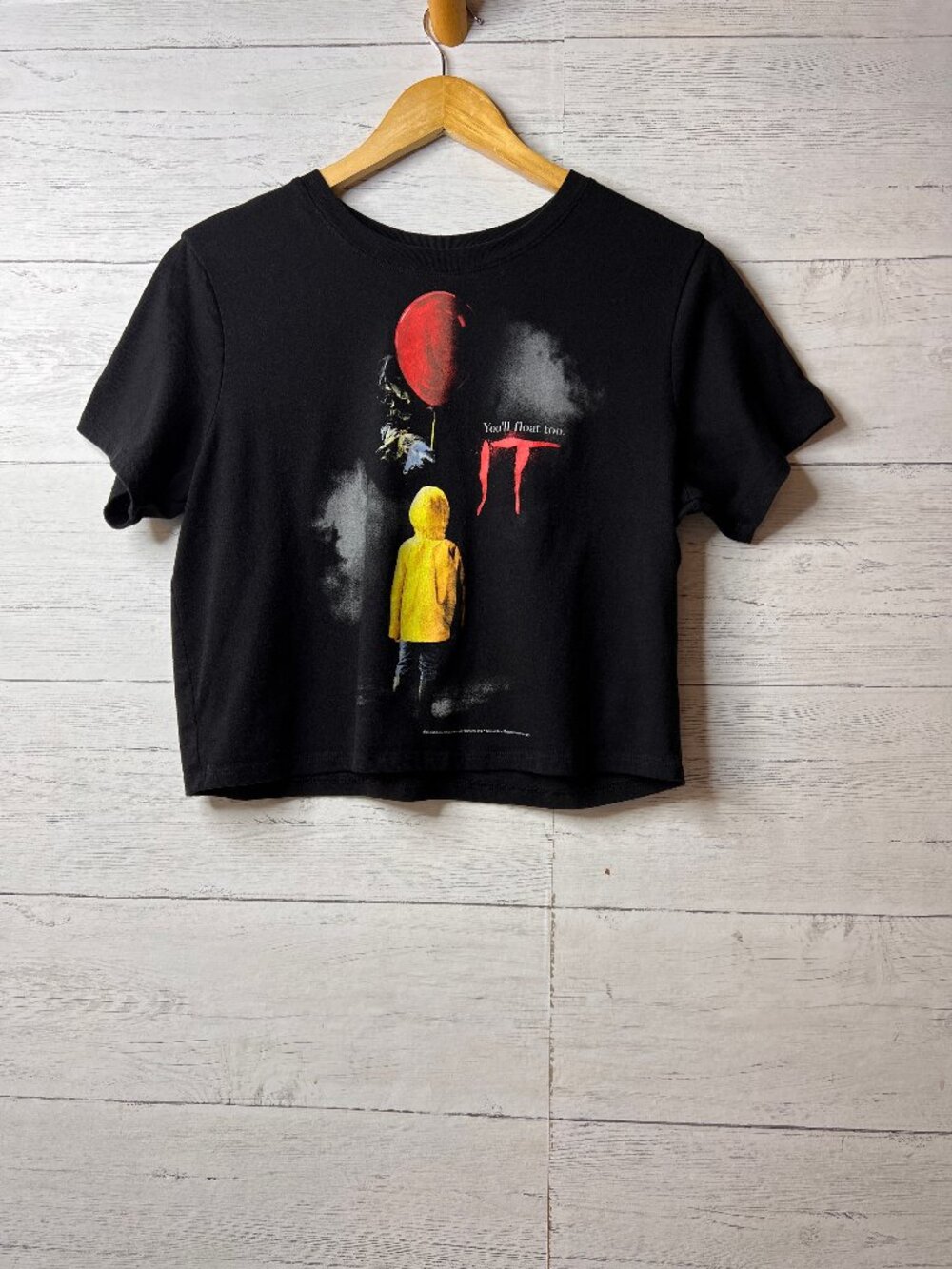 IT T-Shirt Womens SZ Large 'You'll Float Too' Stephen King Cotton Blend Novelty